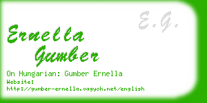 ernella gumber business card